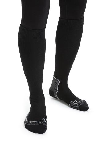 Black Women's Icebreaker Merino Ski+ Ultralight Over the Calf Socks | USA 1443EBCX